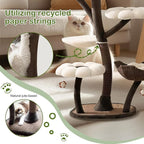 Generic 59In Indoor Cats Tree Cat Climbing Nests with Scratching Posts Flower Shaped Cat Special Shelf Dtachable Multi Level Pets Furniture for Large & Multi-Cats Homes