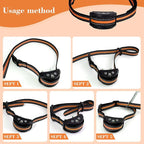 Replacement Collar for Shock Training Bark Collar,Dog Shock Collars Replacement, Nylon Replacement Collar Strap for E Collar Wireless Dog Fence Receivers（2 Piece, Blue+Orange）