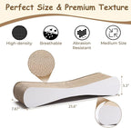 Pillow Cat Scratcher, 25.6" Large Corrugated Cardboard Scratch Pad, Double-Sided Reversible Cat Lounge Bed with White Coated Surface, Durable Scratching Board for Indoor Cats