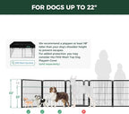 FXW Homeplus Unleashed Indoor Dog Playpen - Stress-Free and Safe Play, Heavy Duty 32 Inch 16 Panels Dog Pen with Connectors (Pack of 2) for Small and Medium Dogs, Black│Patented