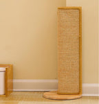 SHENGOCASE 2-Pack 24.5" Tall No Drilling Wall Sofa Couch Corner Cat Sisal Scratcher,Scratching Post,Replaceable Sisal Scratch Pad Mat, Couch Protector