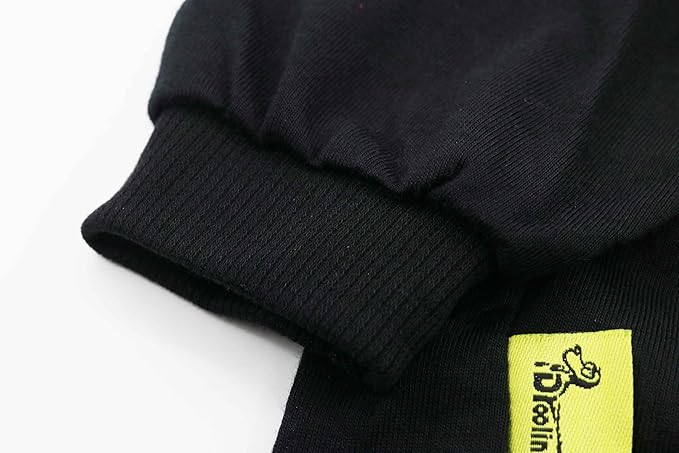 DroolingDog Dog Tee Shirt Summer Dog Clothes Funny T Shirt Dogs Costume for Small Dogs Puppy Shirts, Large, Black