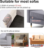 Cat Scratch Sofa Protector,23.6" L*19.6" W Cat Scratch Furniture Protector Pad, Couch Arm Sheild with Natural Sisal for Protecting Couch Sofa Chair Furniture(Beige/Right Handed)