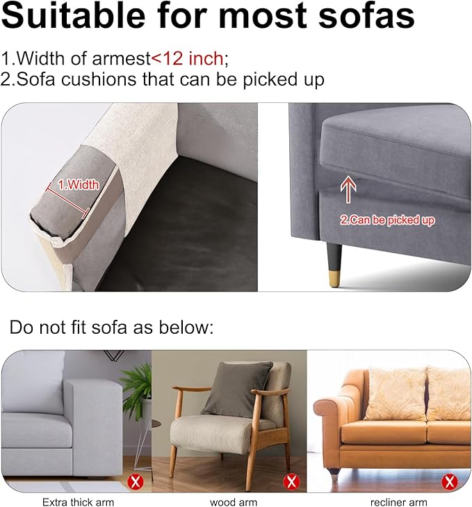 Cat Scratch Sofa Protector,23.6" L*19.6" W Cat Scratch Furniture Protector Pad, Couch Arm Sheild with Natural Sisal for Protecting Couch Sofa Chair Furniture(Beige/Right Handed)