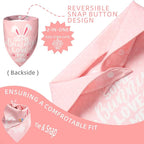 Easter 2-in-1 Dog Bandana with Egg-Stra Cute & Some Bunny Love Me Lovely Saying, Pink Pet Holiday Costumes Scarf with Snap Button, Medium to Large Breeds (30-75lbs)