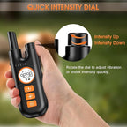 Dog Shock Collar for Dogs, Dog Training Collar with Remote Control Range 1300Ft, 3 Training Modes, Beep, Vibration, Shock, IPX7 Waterproof Rechargeable Electric Shock Collar