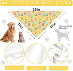 Easter Dog Bandana, 2 Pack Adjustable Holiday Party Pets Rabbit Easter Egg Bandana Triangle Bibs Cat Scarf Set