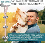 BLUETREE Dog Doorbells Premium Quality Training Potty Great Dog Bells Adjustable Door Bell Dog Bells for Potty Training Your Puppy The Easy Way - 7 Extra Large Loud 1.4 DoorBells