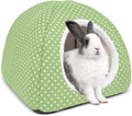 Rabbit Hideout Large Bunny Bed Washable Rabbit House and Hideout Fleece Guinea Pig Hiding Hut for Indoor Bunnies Small Animal Hideaway