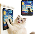Cat Scratcher Wall Art, Sisal Home Decor Cat Scratch Mats, Wall Mount Kitten Scratching Pad with Hoop and Loop Adhesives, Cardboard Post Alternative for Indoor, Starry Night