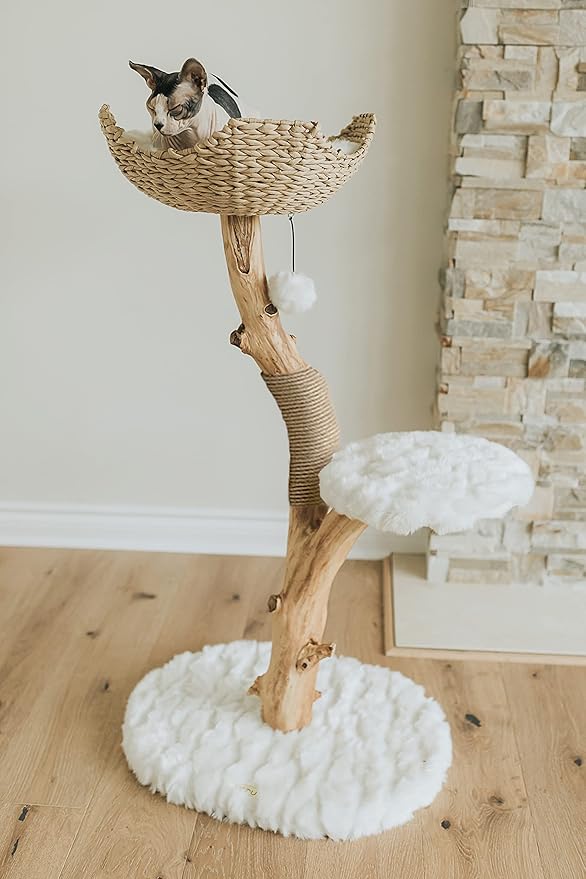 Mau Lifestyle White Uni Cat Tree, 43" H, 27 LBS