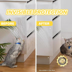 Door Protector from Dog Scratching - Cat Scratch Door Frame Single Side Adhesive Protector Anti Dog Scratch Door Guard for Dogs Clear - 118" x 8.2"