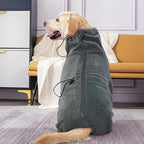 ROZKITCH Doberman Pajamas, Pet Windproof Warm Cold Weather Jacket Vest Cozy Jumpsuit Apparel Outfit Clothes for Small Medium Large Dog Walking Hiking Sleep Grey XS