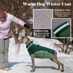 Lelepet Warm Dog Winter Coat Dog Coats for Small Dogs Waterproof Dogs Jacket with Harness Built in Reflective Cold Weather Coats Windproof Zip-Up Winter Fleece Vest Snowsuit Chihuahua Teal Green