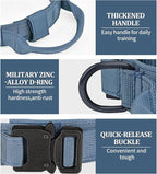 COOYOO Dog Collar,3 Piece Set Tactical Dog Collars, Adjustable Military Training Nylon Dog Collar with Control Handle and Heavy Metal Buckle for Medium and Large Dogs