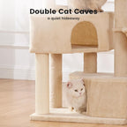 Gardner Pet 41" Cat Tree for Large Cats, Heavy Duty Cat Trees Tower with 3.2in Posts & Washable Top Perches & Replaceable Natural Sisal