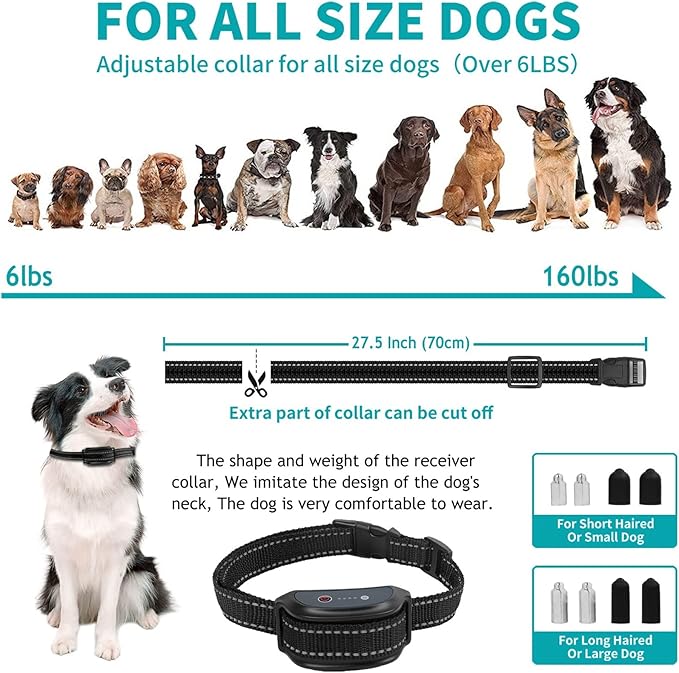 Dog Training Collar with Remote, Waterproof Dog Collar with Beep Vibration Shock, Adjustable 0 to 99 Shock Vibration Levels Dog Training Set for Small Medium Large Dogs