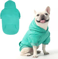 KOOLTAIL Dog Hoodie for Large Medium Small Dogs,Soft&Warm Pet Sweater with Leash Hole&Pocket Boy Girl,Puppy Fall Winter Jacket Clothes,French Pitbull Cold Weather Coat Sweatshirt,Lake Blue SM