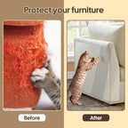Cat Scratch Furniture Protector - Thicken PVC 118.11"*15.75 Couch Protector from Claws Single-Sided Anti Scratching Tape - Cat Couch Corner Protector - Pet Tape for Furniture for Door Wall