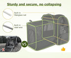 Pecute Cat Backpack Carrier Expandable, Pet Backpack for Cats & Small Dogs Up to 11lbs, with 4-Side Breathable Mesh, Multi-Entry & Lockable Zippers for Travel, Hiking, Camping - Hands Free, Black