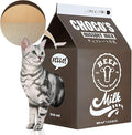 Cardboard Cat House with Scratch Pad, Corrugated Kitten Hideaway Cave, Heavy Duty Sturdy Cute Cardboard Scratcher, Easy to Assemble Gift, Black