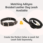 ADITYNA Heavy Duty Leather Dog Collar for Extra-Large Dogs - Soft and Strong Black Leather Collar for XL Breeds (Extra-Large: Fit 22" - 30" Neck, Black)