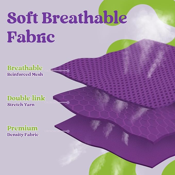 rabbitgoo Dog Harness Small Sized and Leash Set, Step-in Breathable Pet Harness, Soft Walking Reflective Puppy Vest for Small Dogs, Purple & Green, S