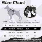 rabbitgoo Tactical Dog Harness Medium Sized Dog, No Pull Military Service Vest with Handle & Molle, Easy Control for Training Walking, Adjustable Reflective Straps, Black, M