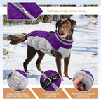 Small Dog Coat,Dog Jackets for Small Dogs,Warm Winter Jacket, Puppy Coat with Harness Built in,Waterproof Dogs Jacket,Puppy Cold Weather Coats,Pet Winter Clothes Snowsuit Shih Tzu Bichon,Purple