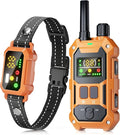 BLACKDOG Military Dog Shock Collar - 4200ft Dog Training Collar with Remote, 4 Training Modes, Flashlight & Strobe, 3-Month Battery, IP67 Waterproof Dog E Collar for All Breeds 5-150lbs (Orange)