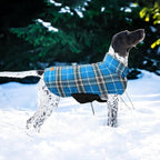 Kuoser Warm Dog Coat, Waterproof Dog Coats for X-Small Dogs, Adjustable Durable Doggie Winter Jacket Reversible Cozy Puppy Cold Weather Apparel from Small to Large Breed, Blue XS