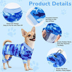 Glittme 2PACK Dog Pajamas Soft Dogs Clothes for Small Medium Dogs Elastic Cats Apparel Breathable Dog Pjs for Puppy