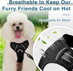 BARKBAY Dog Harness No Pull with ID Tag Pocket - Heavy Duty, Reflective, Easy Control for Large Dogs(Black,XS)