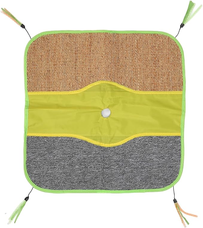 Cat Scratch Play Mat, Cat Crinkle Mat Sisal Multifunctional Safe Interesting for Pet Supplies for Sleeping