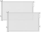 Retractable Baby Gates 2 Pack, 55" Wide Mesh Dog Gate Indoor, 34" Tall Gate for Stairs Doorways Hallways Deck, Child Pet Safety Gate for Indoor Outdoor Home Use, White