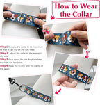 Wide Martingale Collar for Large Dogs - 1.5 Inch Shark Pattern No Pull Escape Proof Dog Collar, Adjustable Comfort Training Collar(Shark Large)