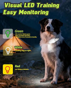 Dog Shock Collar with Lighting Indicator, Dog Training Collar with Remote 3300FT Range, Rechargeable Waterproof E-Collar for Small Medium Large Dogs (White)