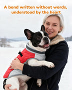 Dog Winter Coat for Small Dogs, Adjustable Puppy Warm Jackets in Cold Weather, Reflective Pet Fleece Vest with External Attachment Points, Zippered Cold-Weather Dog Winter Clothes, XS Red