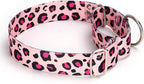 Martingale Collar for Dogs, Heavy Duty Adjustable Soft Nylon Dog Collars with Pink Leopard for Medium & Large XL Dogs (Pink Leopard,XL)