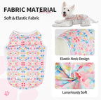 Dog Shirt, Cooling Vest Lightweight Breathable, Dog T-Shirts All-Season Sun Protection Quick Dry Soft Stretchy Reflective Tank Top - Small Medium Large Dogs (Candy Patch, Large)