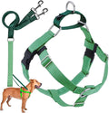 2 Hounds Design Freedom No Pull Dog Harness, Adjustable Harness and Leash Set, Easy Walking & Comfortable Control, Fits Small, Medium & Large Dogs, Solid Colors, Made in USA, 1" XXL, Neon Green