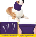 Nanaki Dog Hood Calming Ear Wrap - Quiet Headband, Head Cover Snood, Fireworks Muffs, Grooming and Force Drying Pet Protector for Anxiety Relief and Noise Reduction