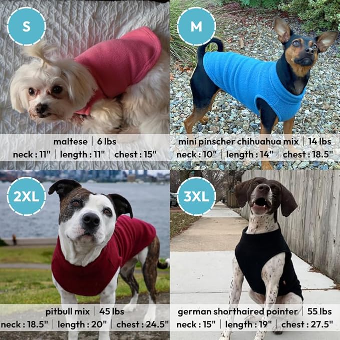 Gooby Stretch Fleece Vest Dog Sweater - Gray, Large - Warm Pullover Super Stretchy Fleece Dog Jacket for Small to Large Dogs