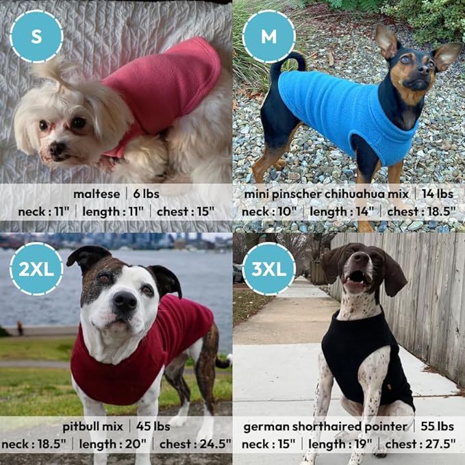 Gooby Stretch Fleece Vest Dog Sweater - Brown, Medium - Warm Pullover Super Stretchy Fleece Dog Jacket for Small to Large Dogs