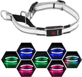 Light-Up Martingale Collar for Dogs Multi-Color, No Pull Adjustable Collars with Buckle, LED Reflective Choke Collar, Rechargeable Lighted Training Dog Collars for Small Medium Large Dogs-Small