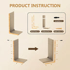 3-Pack Cardboard Cat Scratcher for Indoor Cats, 23 Inch L Shaped Vertical Cat Scratching Post, Cat Scratching Board for Wall and Couch, Large