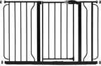 Regalo Safety 29-49" Easy Step Extra Wide Baby Gate for Doorways & Bottom of Stairs, Pressure Mounted Safety Gate with Door for Babies, Toddlers & Pets, Black