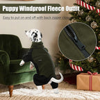 DENTRUN Dog Winter Coat, Warm Fleece Jacket, Turtleneck Dog Sweater, Cold Weather Outfit, Thermal Bodysuit, Soft Jumpsuit