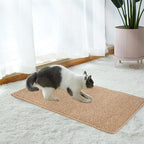 2 Pack Cat Scratcher Mat 23.6 X 15.7 Inch Natural Sisal Cat Scratching Carpet with Anti-Slip Base Rabbit Floor Scratching Pad Rug for Cats Guinea Pig Bunny Rabbit
