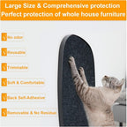 Large Cat Scratching Mat, 118"x15.8" Self-Adhesive Cat Scratch Furniture Protector, Trimmable DIY Cat Wall Climbing Carpet, Cat Couch Protector, Cat Scratching Pad Replacement (Dark Gray, 30 Nails)